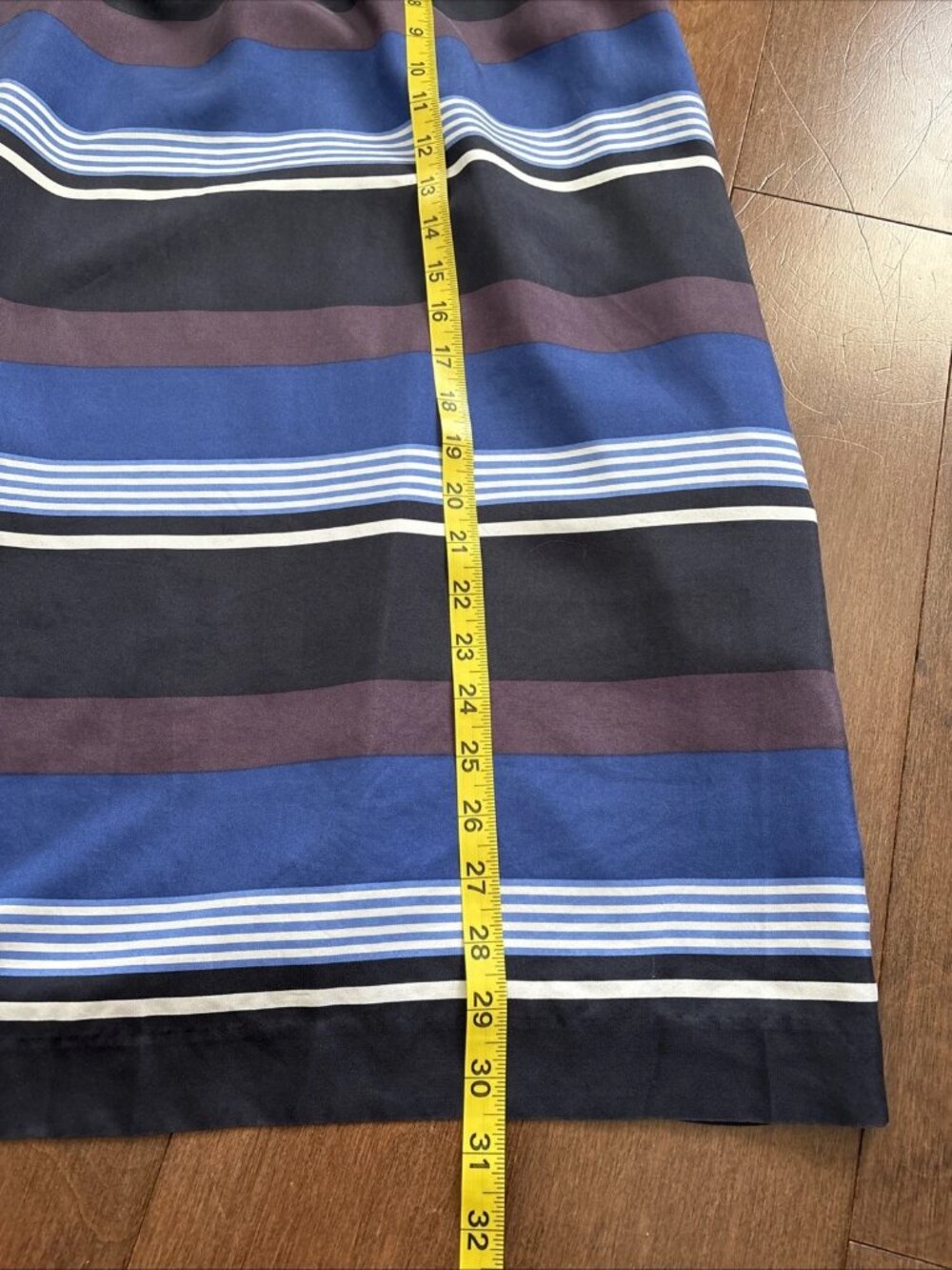 Banana Republic Silk Stripe Off The Shoulder Shift Dress Womens S Lined Pockets - Picture 10 of 14